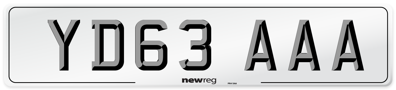 YD63 AAA Number Plate from New Reg